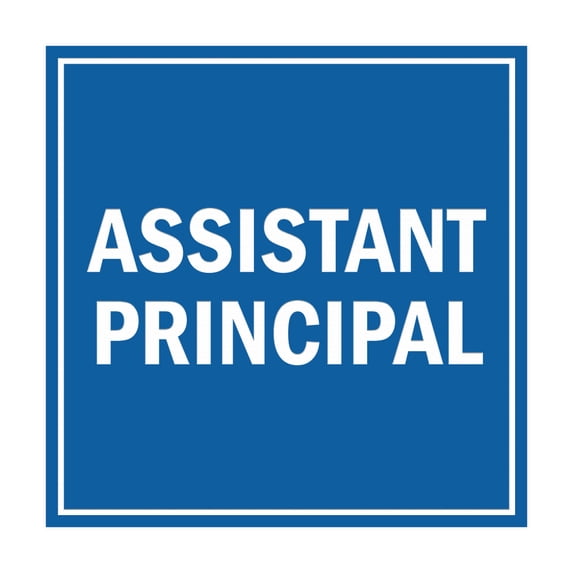 Square Assistant Principal Sign (Blue) - Medium