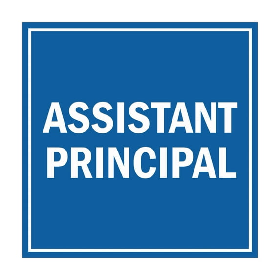 Square Assistant Principal Sign (Blue) - Small