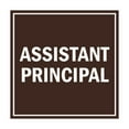 thumbnail image 1 of Square Assistant Principal Sign (Dark Brown) - Small, 1 of 1