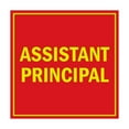 thumbnail image 1 of Square Assistant Principal Sign (Red/Yellow) - Small, 1 of 1