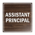 thumbnail image 1 of Square Assistant Principal Sign (Walnut) - Large, 1 of 1