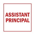 thumbnail image 1 of Square Assistant Principal Sign (White/Red) - Small, 1 of 1