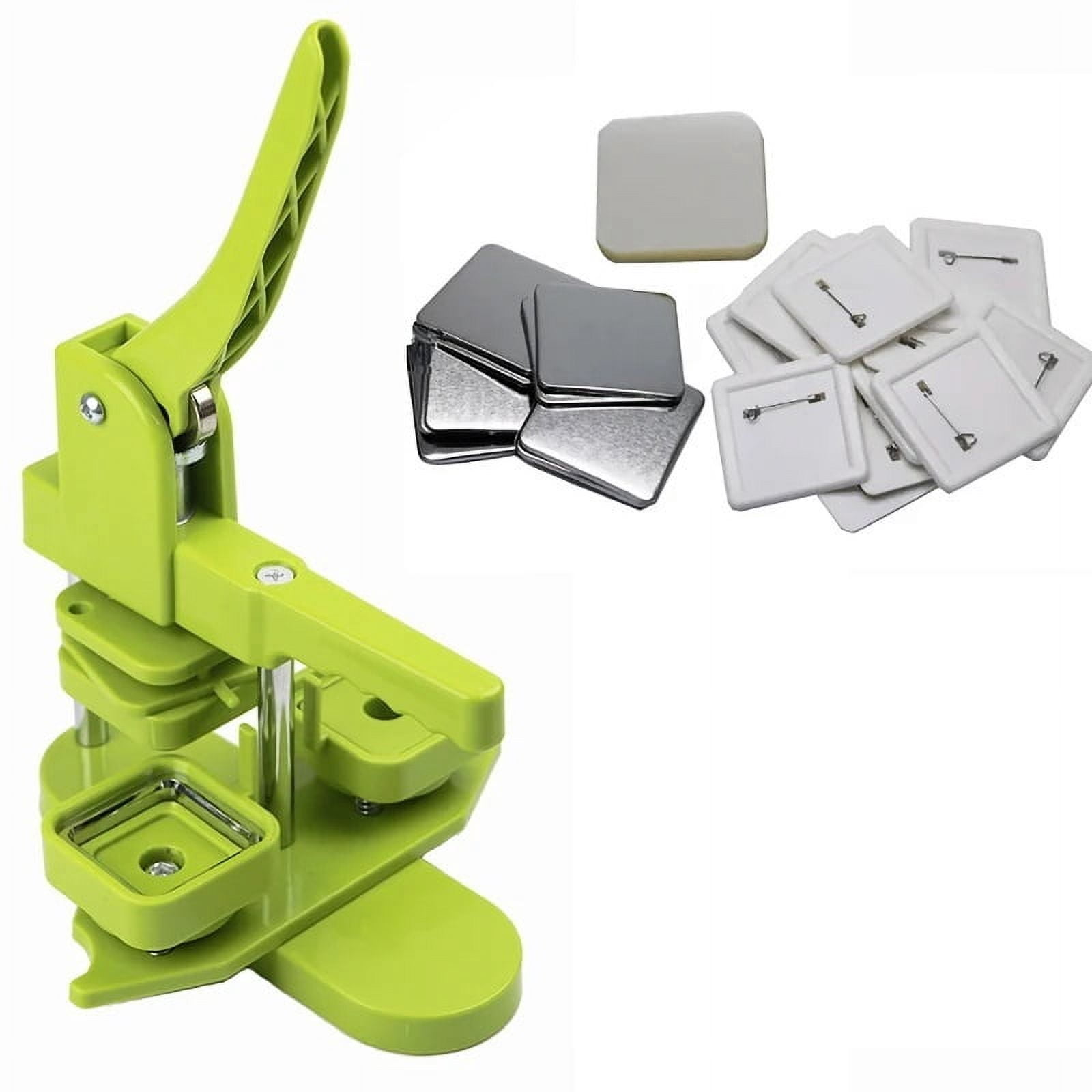 Square Badge Button Maker 50x50mm Manual Press Badge Machine ,Beginner-Friendly