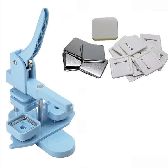 Square Badge Button Maker 50x50mm Manual Press Badge Machine ,Easy to Use