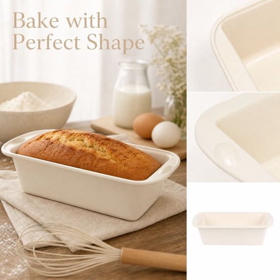 Square Baking Pan for Oven, Small Bread Loaf Pan, Non-Stick Carbon Steel Bakeware for Homemade Bread, 7.56x2.17 inches