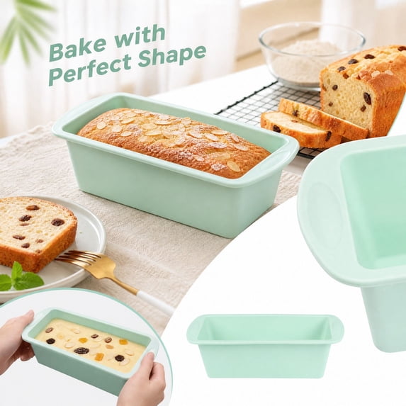 Square Baking Pan for Oven, Small Bread Loaf Pan, Non-Stick Carbon Steel Bakeware for Homemade Bread, 7.56x2.17 inches