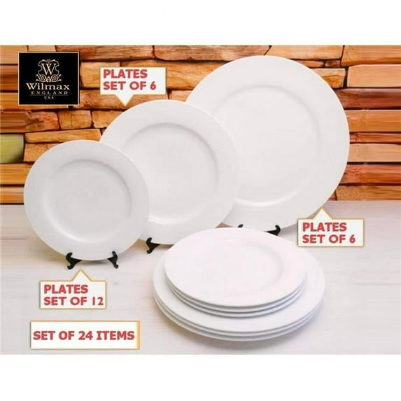 Square Bamboo And Fine Porcelain Contemporary Dinnerware Set