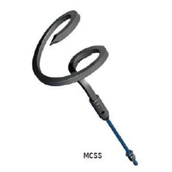 Square Bar Corkscrews - 10 in. Pipe 0.37 in.