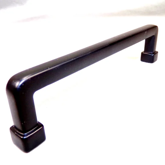 Square Bar Pull Kitchen Cabinet Handle Black 5 Inches With Hardware New