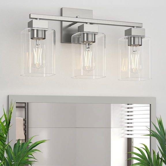 Square Bathroom Vanity Light - Modern Bath Light Fixture for Over Mirror, Versatile Vanity Lighting for Bathroom, Living Room & Bedroom