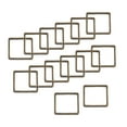 thumbnail image 1 of Square Beading Hoop Link Geometric Hollow Open Bezel Linking Ring 0.4"x0.4" Bronze for Jewelry Making 100pcs, 1 of 6