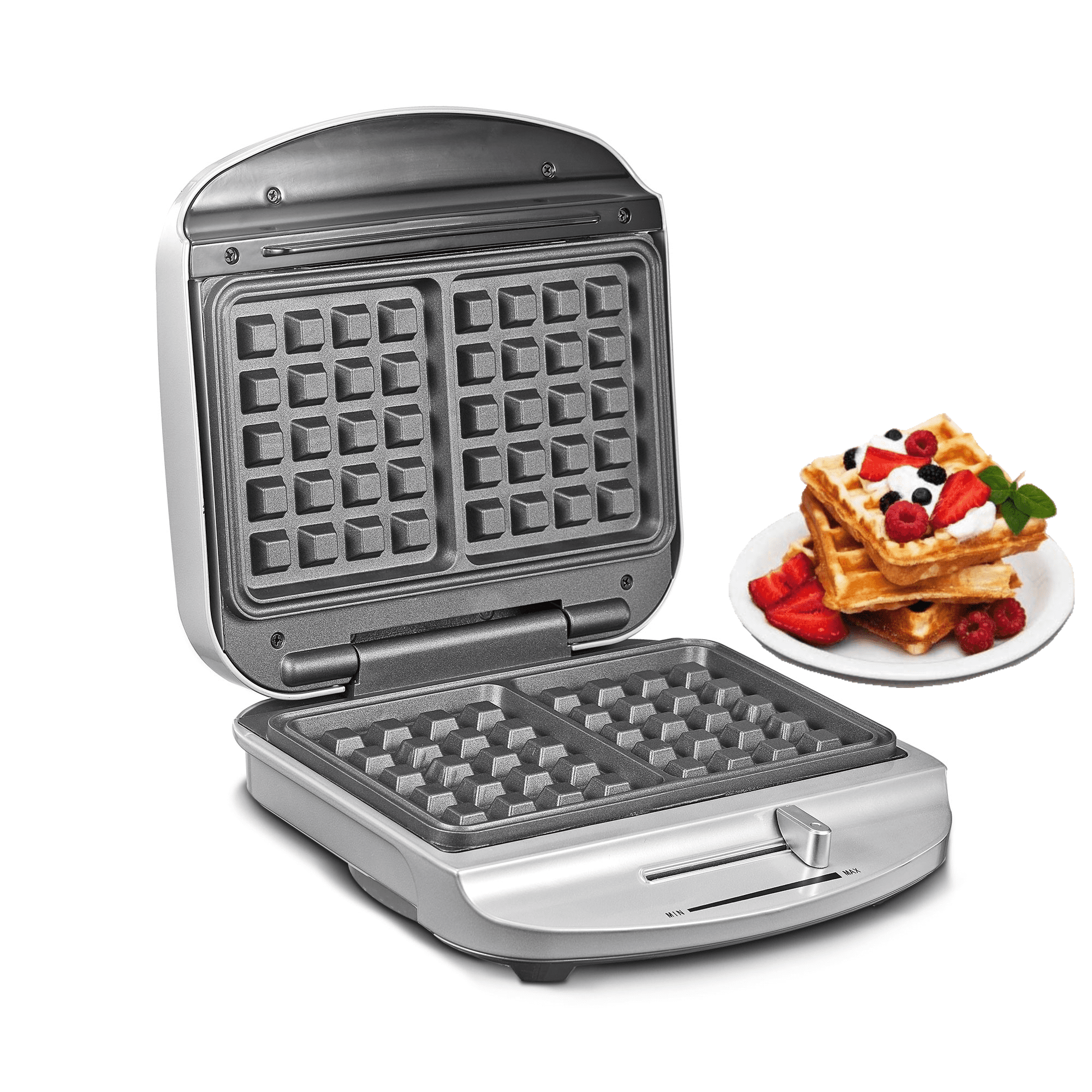 𝟏𝟎𝟎𝟎𝐖 Square Belgian & Classic Waffle Maker 𝟐𝐒𝐥𝐢𝐜𝐞, Waffle Iron with