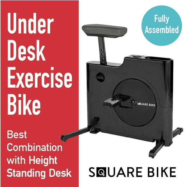 Square Bike Exercise Trainer for Home or Office - Compact Space Saving Bicycle by Daiwa Felicity