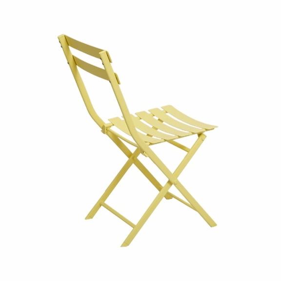 Square Bistro Set | 3 Pieces Foldable for Outdoor | Metal with Rust Resistance | Quick Setup