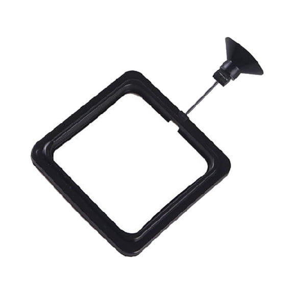 Square Black Fish Feeding Ring, Floating Fish Food Feeder Circle, Aquarium Fish Feed Holder for Floating Pellets Flakes, Fish Tank Accessory to Prevent Fish Food Drifting