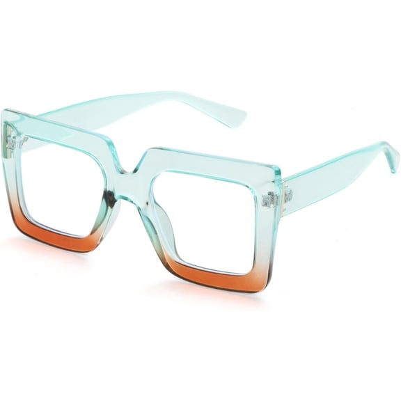 Square Black Glasses for Women Men Big Frame Blue Light Blocking Glasses Fashion Eyeglasses