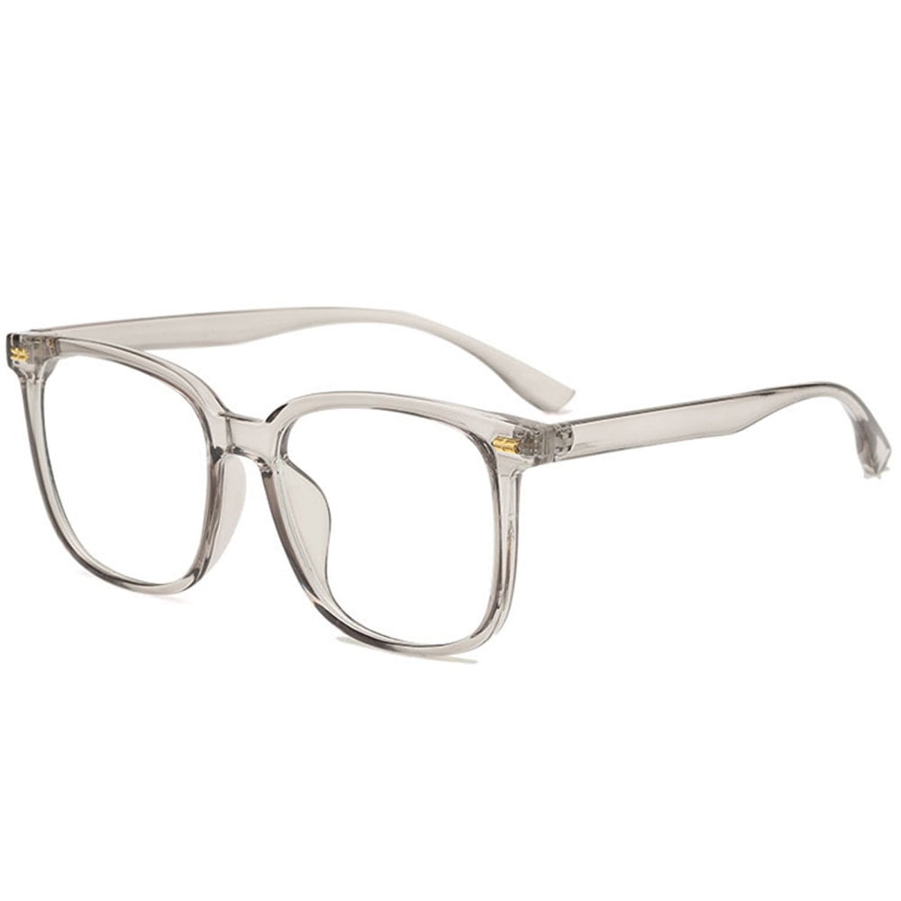Square Blue Light Blocking Glasses Retro Large Frame Glasses with Rice