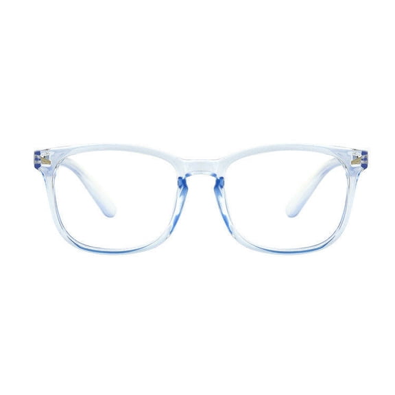 Square Blue Light Blocking Glasses with 90% Light Transmittance, Anti-Blue Light Lenses, and Durable PC Frame
