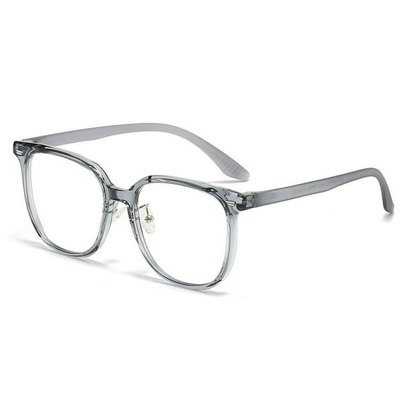 Square Blue Light Glasses Men And Women Uv Blocking Computer Glasses Transparent Lens Glasses-Gray