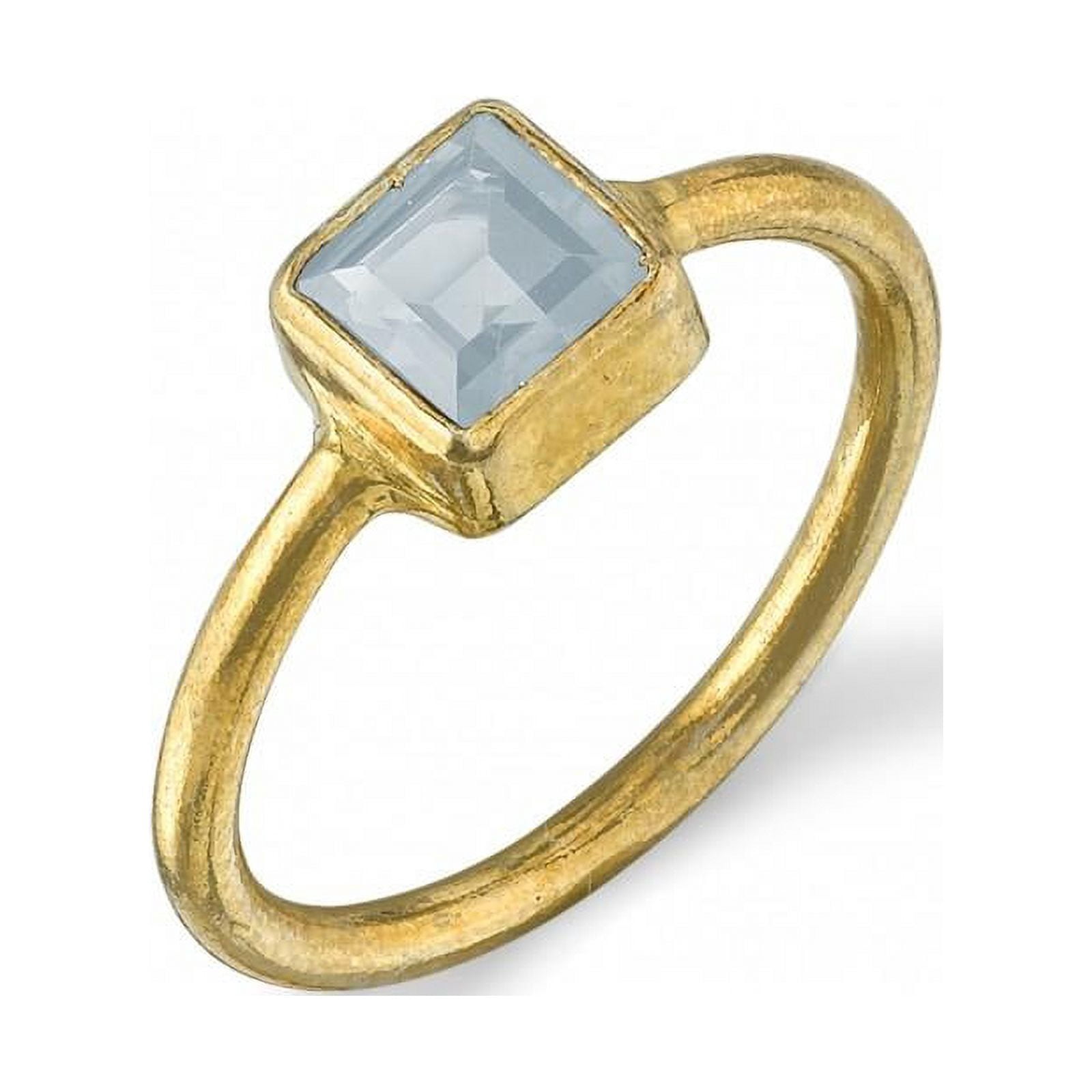 Square Blue Topaz Ring - Walmart.com