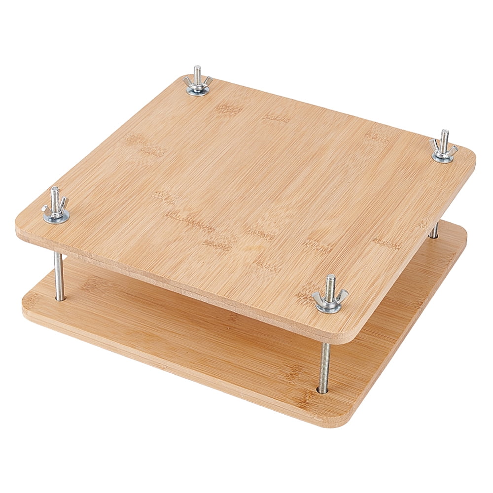 Square Bookbinding Tool with Screw & Nut Wood Book Binding Machine Moccasin 250x250x9mm