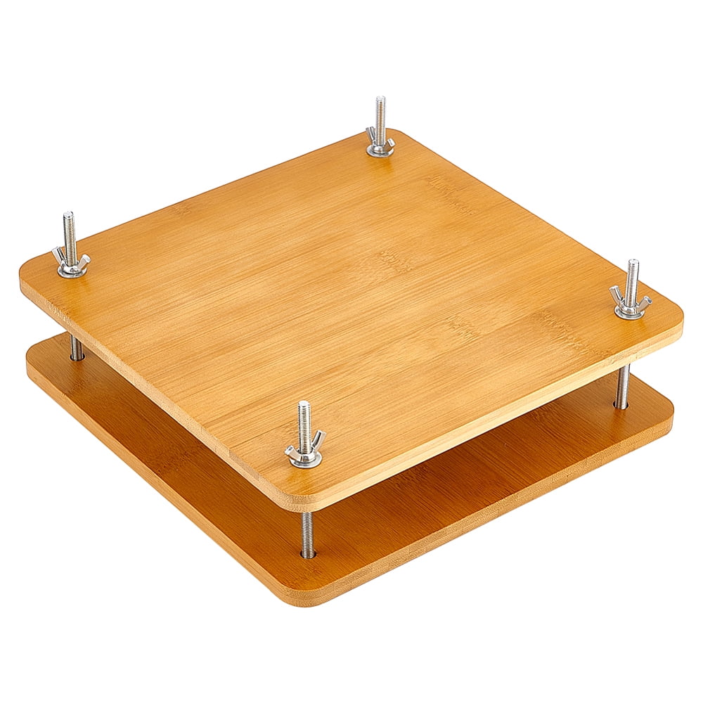 Square Bookbinding Tool with Screw & Nut Wood Book Binding Machine Peru 250x250x9mm DIY