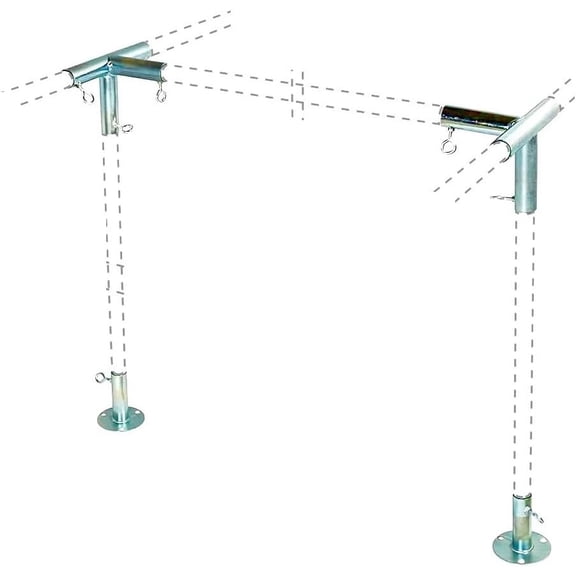 Square Booth Leg Extension Fittings for Flat Top Canopy and Event Tent (Choose Size) (Connects 1-3/8” Pipes)