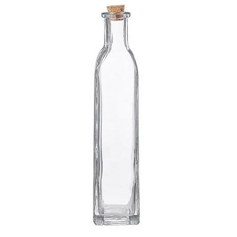 Square Glass Bottle, 7 oz. w/ Cork