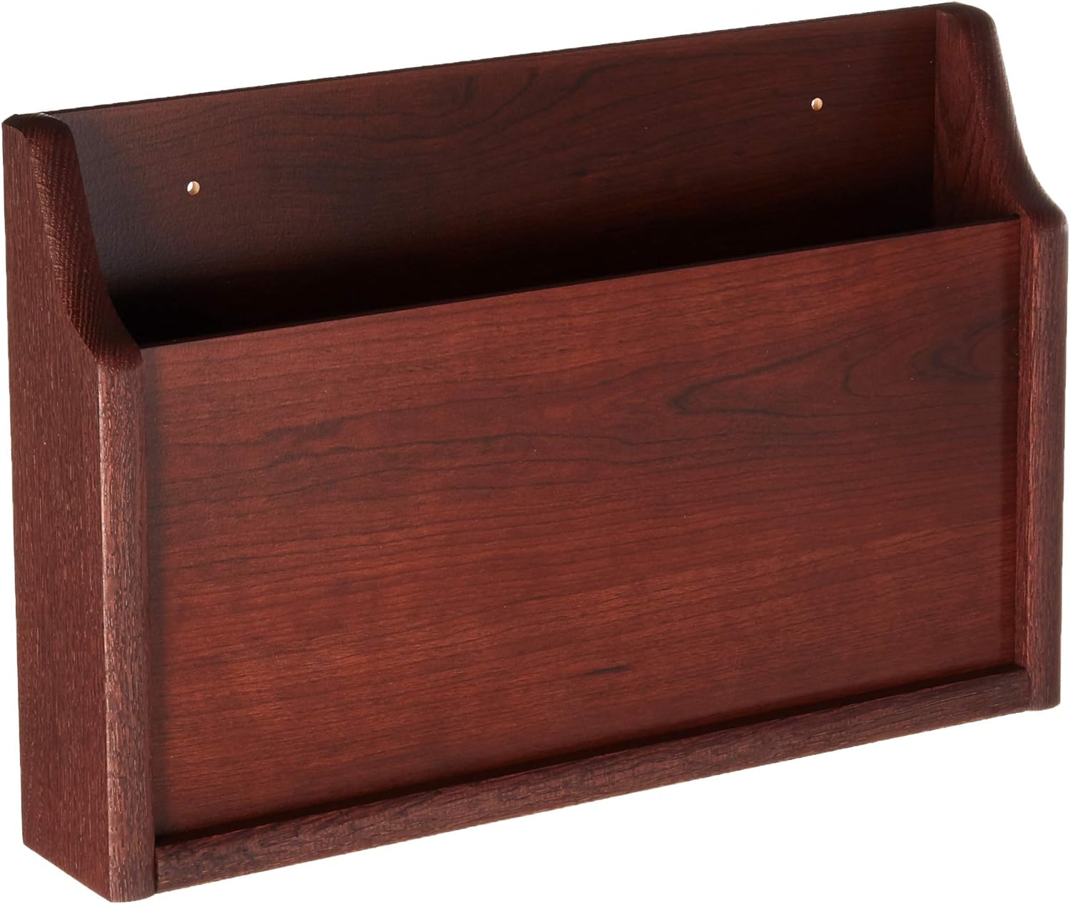 Square Bottom File Holder, Legal Size, Mahogany