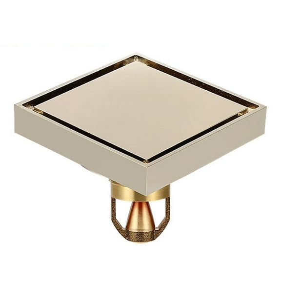 Square Brass Floor Drain Invisible Drain Strainers Anti-blocking Backflow Preventer for Bathroom,Kitchen, Laundry