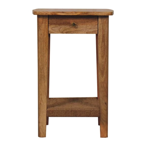 Square Brown Wood End Table | Used in Various Home Areas | 100% Mango Solid Wood | Arranges Clutter Effectively