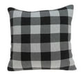 thumbnail image 1 of Square Buffalo Check Gray Accent Pillow, 1 of 4