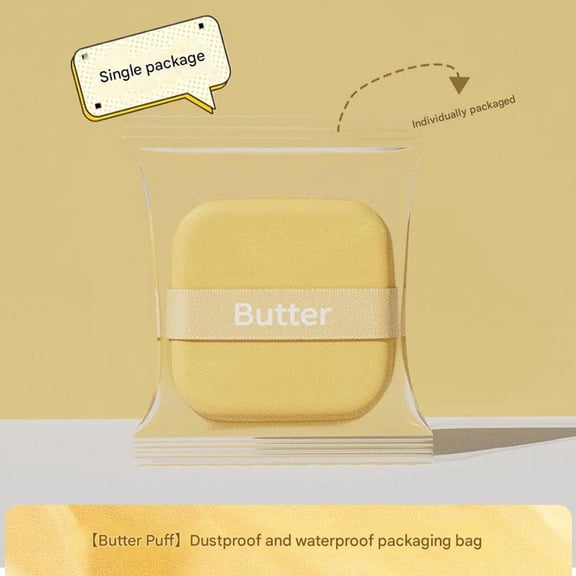 Square Butter Cake Makeup Sponge Dual Use Wet Dry Foundation Blender Reusable Beauty Blender Yellow