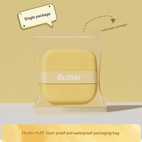 Square Butter Shaped Makeup Sponge Dual Use for Dry and Wet Foundation and Loose Powder Flawless Application Beauty Blender