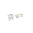 thumbnail image 1 of Square CZ Cubic Zirconia Stone Stud Earrings (L138-139)(K337), 1 of 2