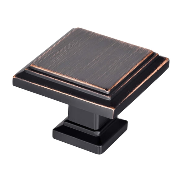 Square Cabinet Knobs - 20 Pack / 1.3 Inch(32mm) Oil Rubbed Bronze Drawer Pulls Vinthardware For Kitchen Bathroom Dresser Decorative