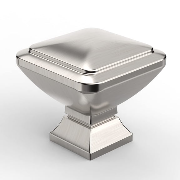 Square Cabinet Knobs Brushed Satin Nickel 1.2"/30MM 10 Pack