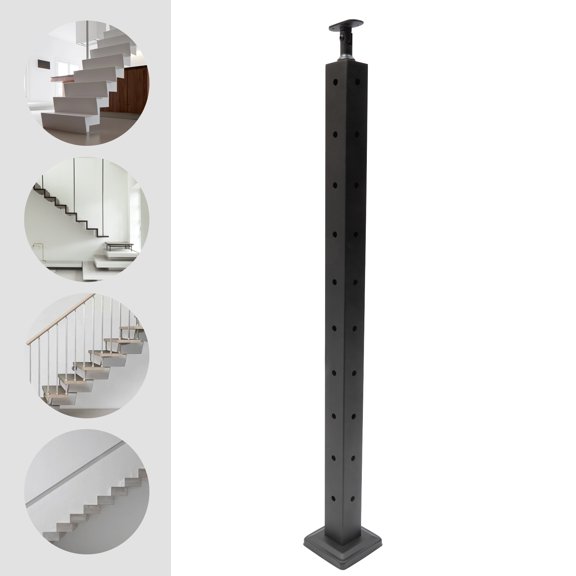 Square Cable Railing Post Wood Concrete Level Deck Corner Post Stainless