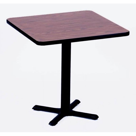Square Cafe Breakroom Top in Walnut (24 in. Square/Green)