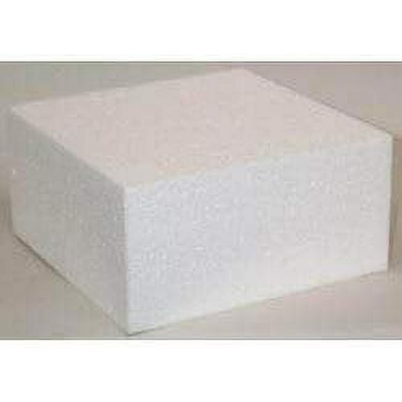Square Cake Dummy, Styrene - 10" x 4"