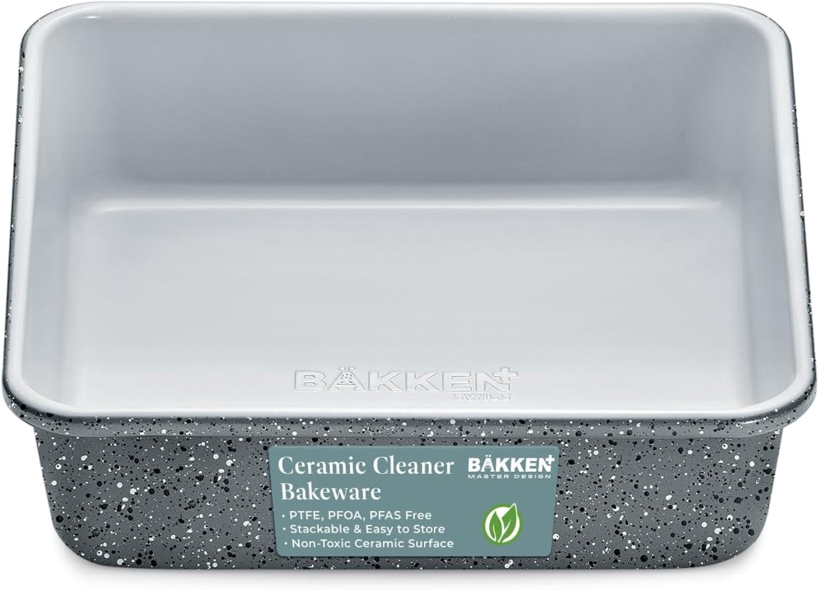 Square Cake Pan - Aluminized Steel, Ceramic Non-Stick Coating, Non-Toxic, Ideal Size, Heavy-Duty, Elevate Your Baking with Durability and Style!