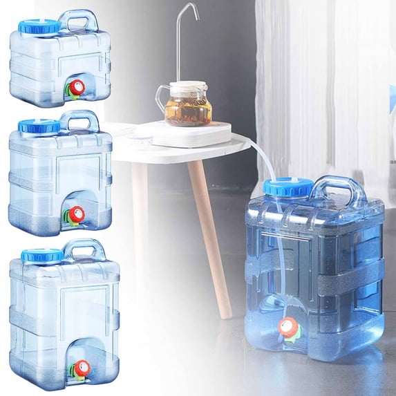 Square Camping Water Tank Outdoor Water Storage Container With Faucet Multifunctional Plastic Emergency Water Bucket For Camping Hiking Fishing Road Trip Home Water Reserve