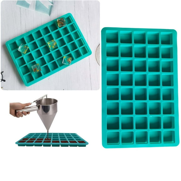 Square Candy Molds Silicone for Caramels Truffles Chocolate brownie Ice Molds 40 cavities for Baking Keto Snacks, Fudge Food grade Candy Making Kit Wax Melts Molds for DIY Homemade