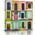 thumbnail image 1 of Square Canvas Wall Art for Bedroom Bathroom Old San Juan Puerto Rico Picture Print Painting Artwork for Living Room,Kitchen,Office,Stretched and Framed 16"x16", 1 of 6