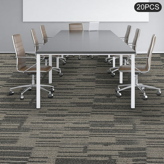 Square Carpets, 20x20" Commercial Carpet, Repeated Use Floor Tile Washable Mats for Attic/Stair/Balconies & Study 20Pcs