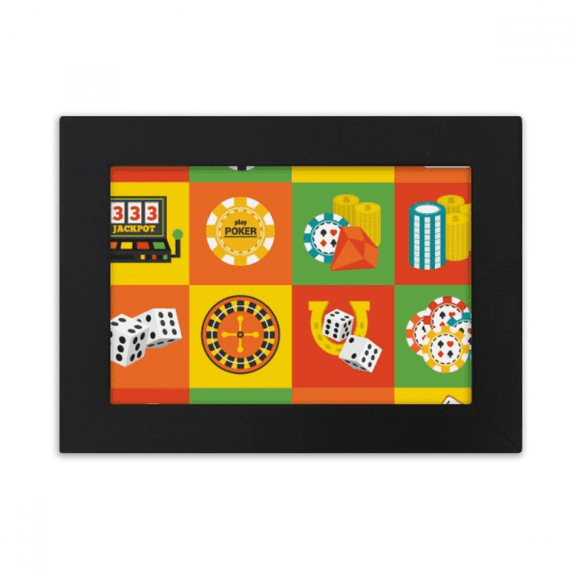 Square Casino Objects Illustration Desktop Photo Frame Ornaments Picture Art Painting