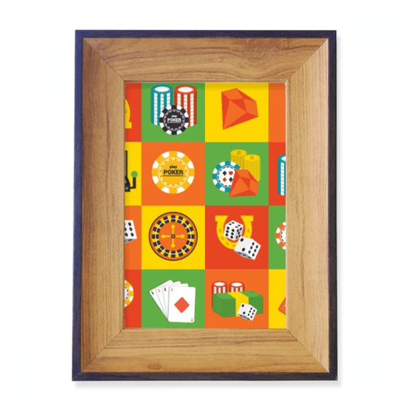 Square Casino Objects Illustration Photo Frame Exhibition Display Art Desktop Painting