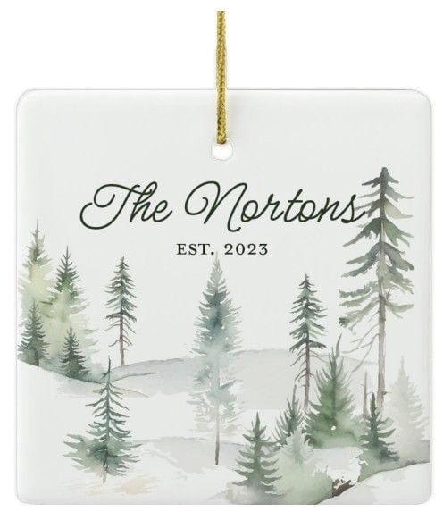 Square Ceramic Ornament
