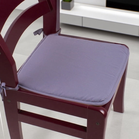 Square Chair Cushion with Memory Foam & Non- Backing Ultra Soft Seat Cushion for Dining,Office, Kitchen Outdoor Chairs,Machine Washable Cover,Comfortable Supportive Chair Pad with Secure Ties