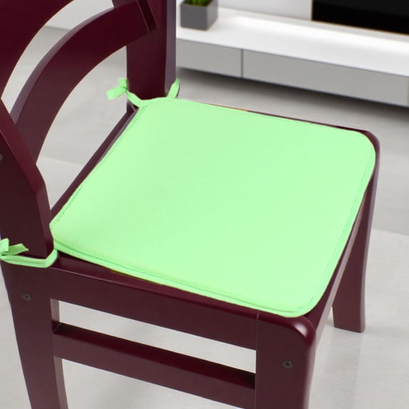 Square Chair Cushion with Memory Foam & Non- Backing Ultra Soft Seat Cushion for Dining,Office, Kitchen Outdoor Chairs,Machine Washable Cover,Comfortable Supportive Chair Pad with Secure Ties